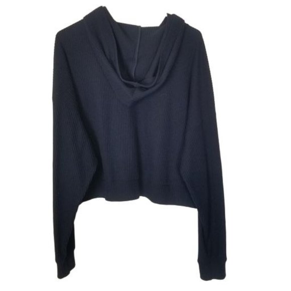 Alo Yoga Womens L Blue Ribbed Knit Muse Cropped Ho - Picture 8 of 8